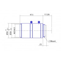 2-3 inch Format 12.3mm F1.45-16 High Resolution Megapixel Lens